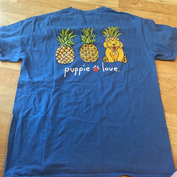 Lot of 2 Womens Puppie Love short sleeve t-shirts Pink ice cream, Blue Pineapple - Picture 3 of 9